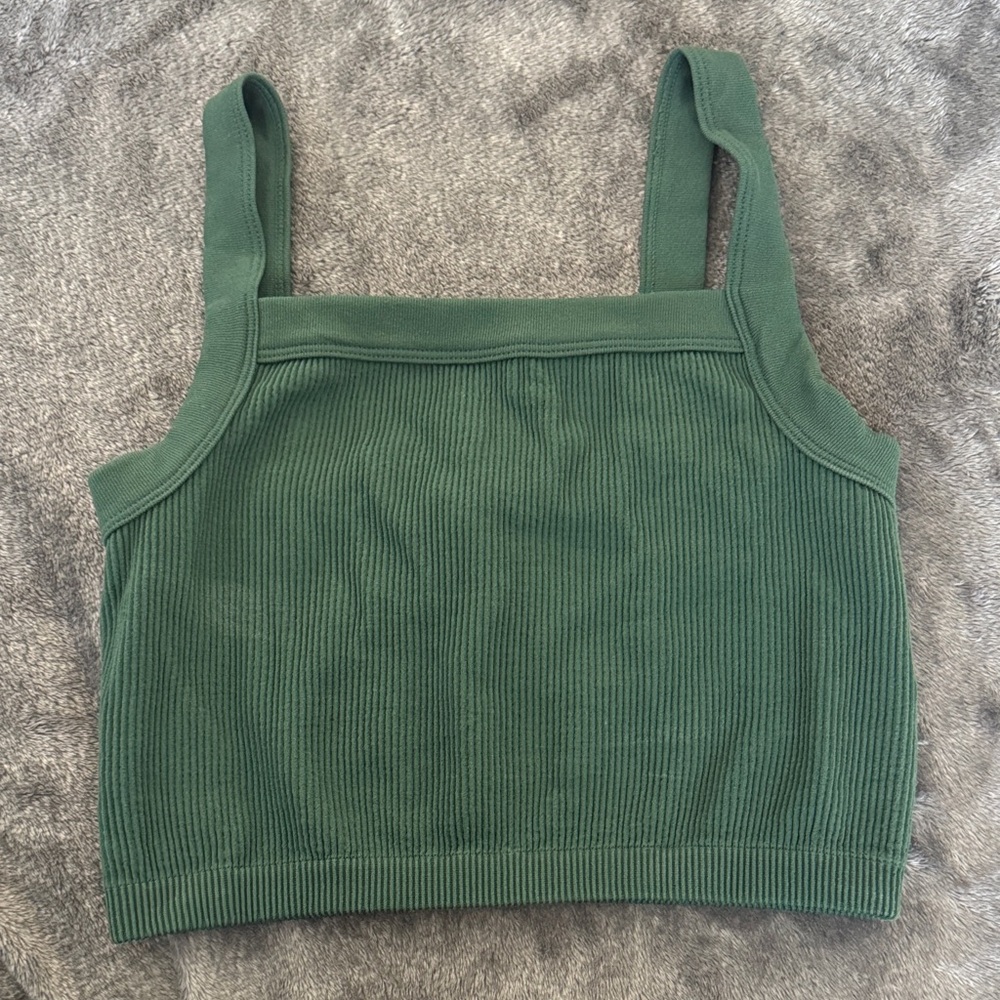 Cotton On Deep Green Ribbed Tank Top